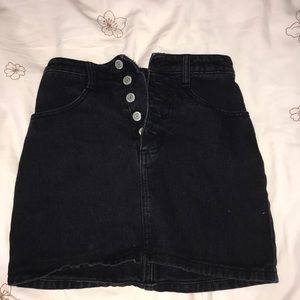 Brandy Melville Black Jean Skirt